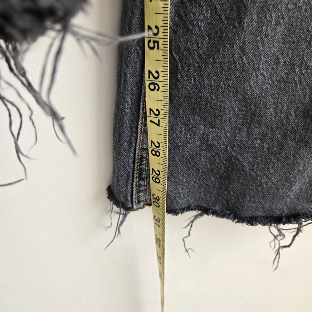 BDG 26 Flare Jeans Womens Black Excellent Raw Hem High Rise Urban Outfitters - Picture 3 of 8